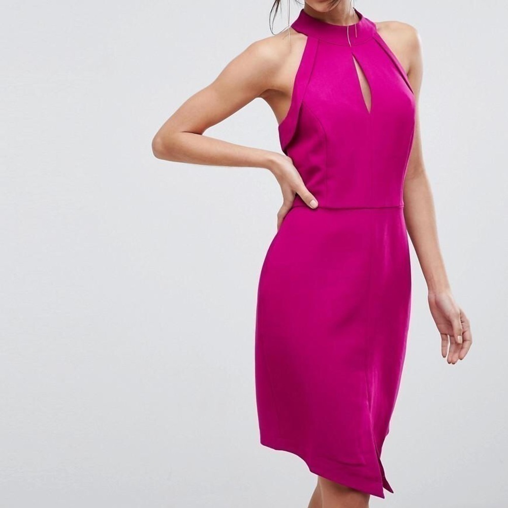 Adelyn Rae Marlena Halterneck Sheath Body Dress